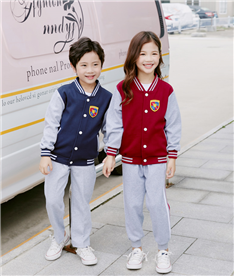 冬季中小學(xué)生運(yùn)動服裝（深藍(lán)灰紅）